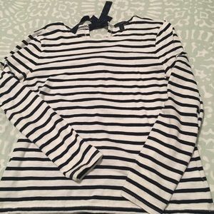 J. Crew stripe shirt with bows on back!